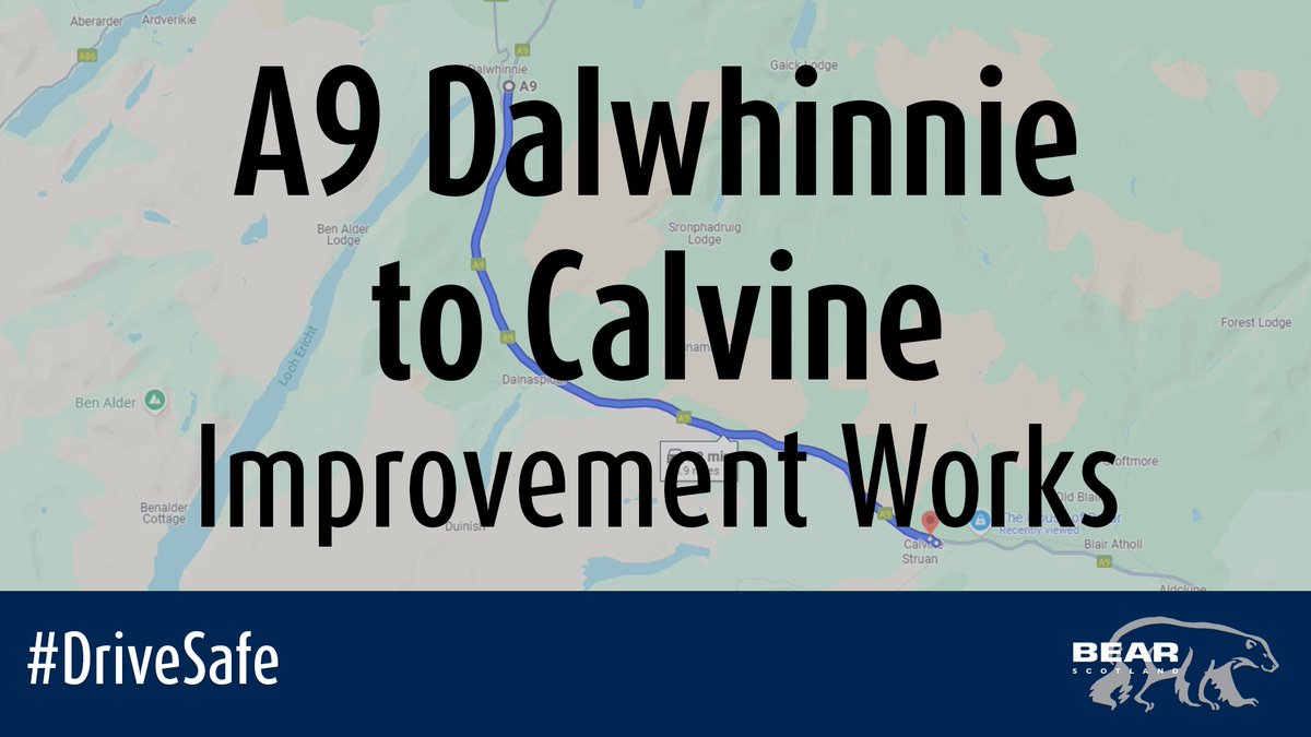BEAR NW Trunk Roads (@nwtrunkroads) on Twitter photo UPDATE: Due to supply issues, works on the A9 between Dalreoch and Dalnamein could not be completed Sunday night (1 June).
The rain forecast tonight means that works will be postponed until the night of Tuesday 3 June.
Full details: bit.ly/453VicB
<a href="/trafficscotland/">Traffic Scotland</a> UPDATE: Due to supply issues, works on the A9 between Dalreoch and Dalnamein could not be completed Sunday night (1 June).
The rain forecast tonight means that works will be postponed until the night of Tuesday 3 June.
Full details: bit.ly/453VicB
<a href="/trafficscotland/">Traffic Scotland</a>
