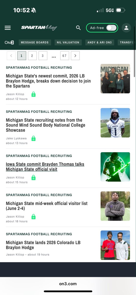 SpartanMag.com (@thespartanmag) on Twitter photo Lots going on over <a href="/TheSpartanMag/">SpartanMag.com</a> this afternoon, as recruiting season is in full gear, along with the announcement of new athletic director J Batt..
(š) : on3.com/teams/michigan⦠Lots going on over <a href="/TheSpartanMag/">SpartanMag.com</a> this afternoon, as recruiting season is in full gear, along with the announcement of new athletic director J Batt..
(š) : on3.com/teams/michiganā¦