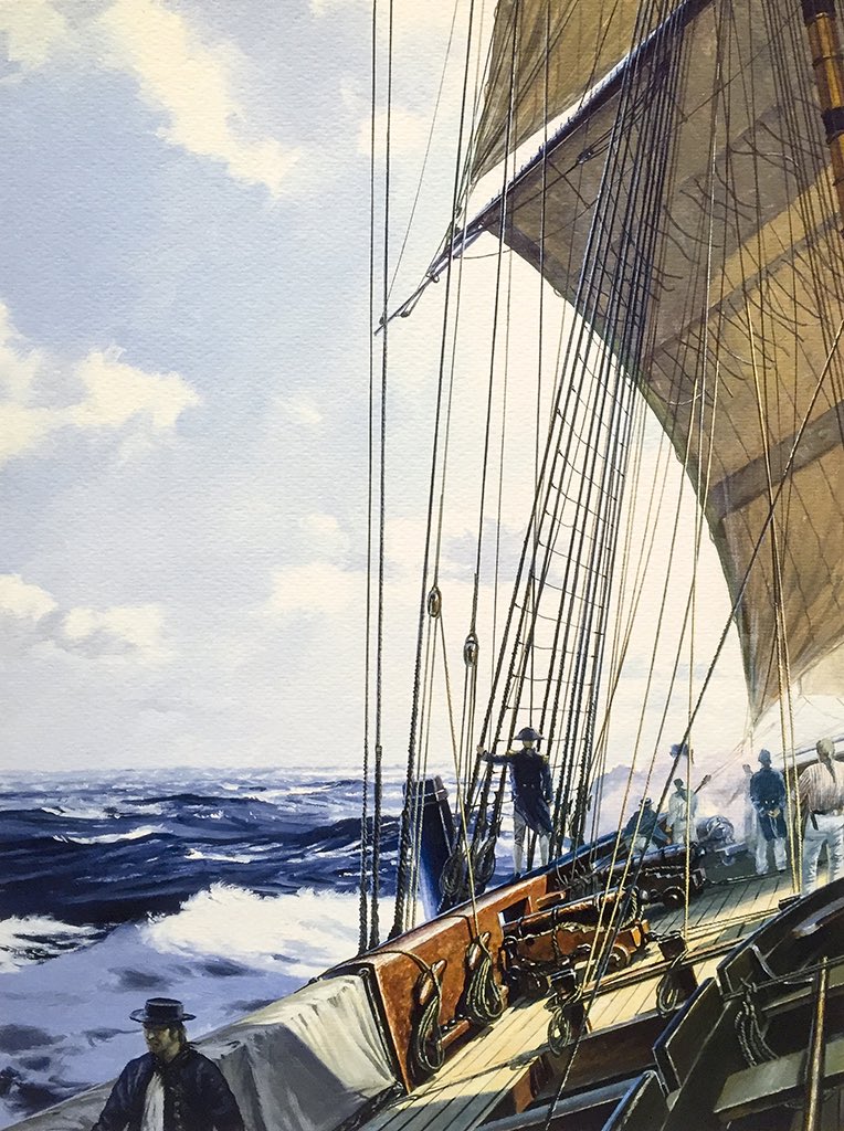 studiotstella's tweet photo. #GeoffHunt Aubrey-Maturin paintings https://t.co/bZkJc7BWyG