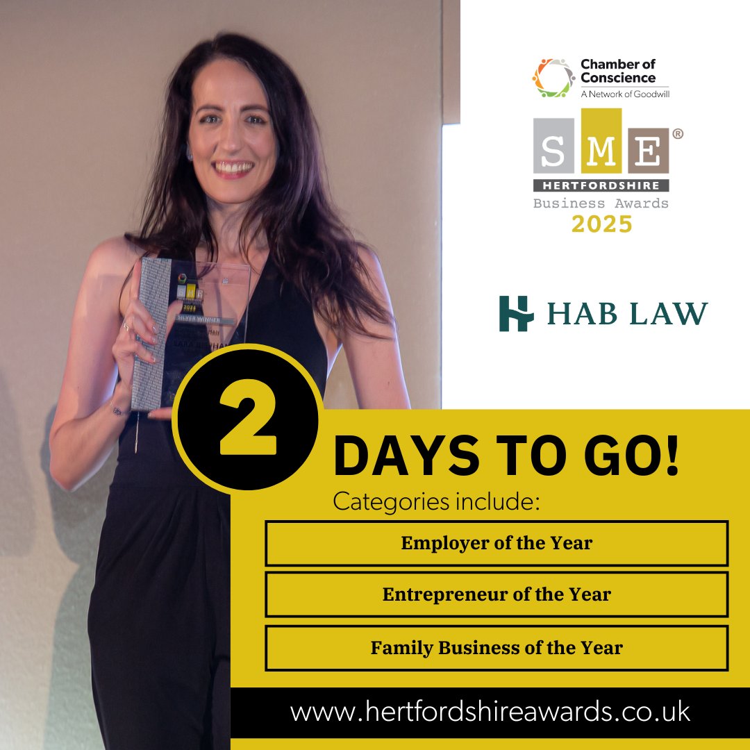 🥳 The SME Hertfordshire Business Awards provide an excellent opportunity for any SME in the county to enhance their visibility, credibility, and celebrate excellence!

DON’T miss out, enter TODAY 👉 tinyurl.com/4wsm8ftz