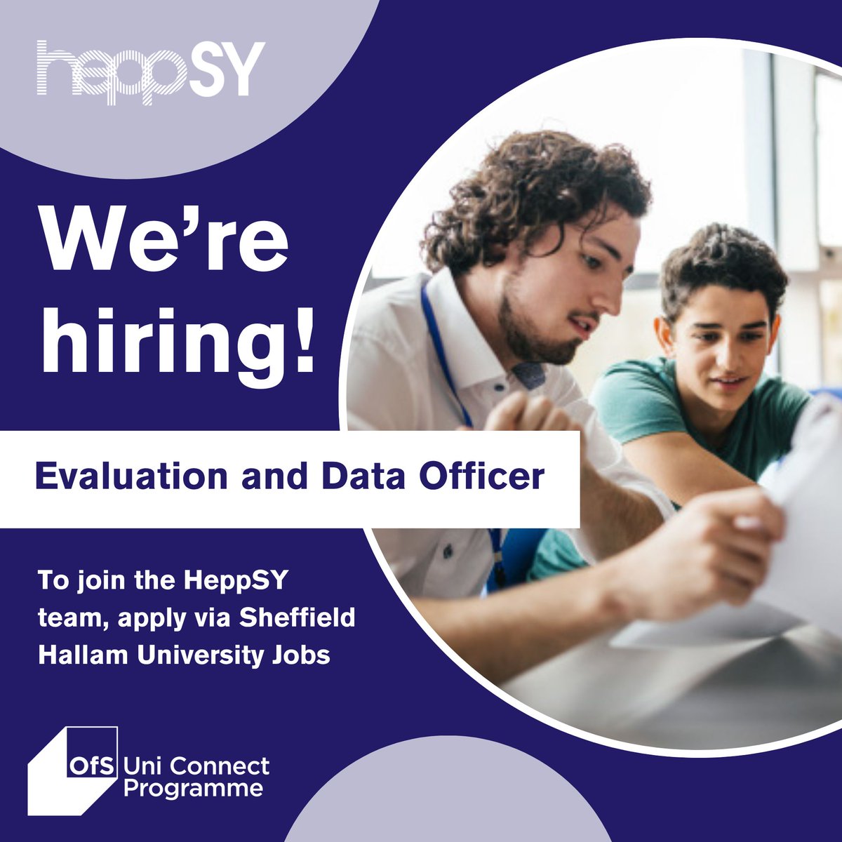 📣 We’re Hiring!

Would you like to join a collaborative Data &amp; Evaluation team?

HeppSY are seeking a Data and Evaluation Officer to help play a role in our reporting/monitoring responsibilities to the OfS.

📅 Apply online via SHU Jobs at: buff.ly/4l2IMqj by 15th June.