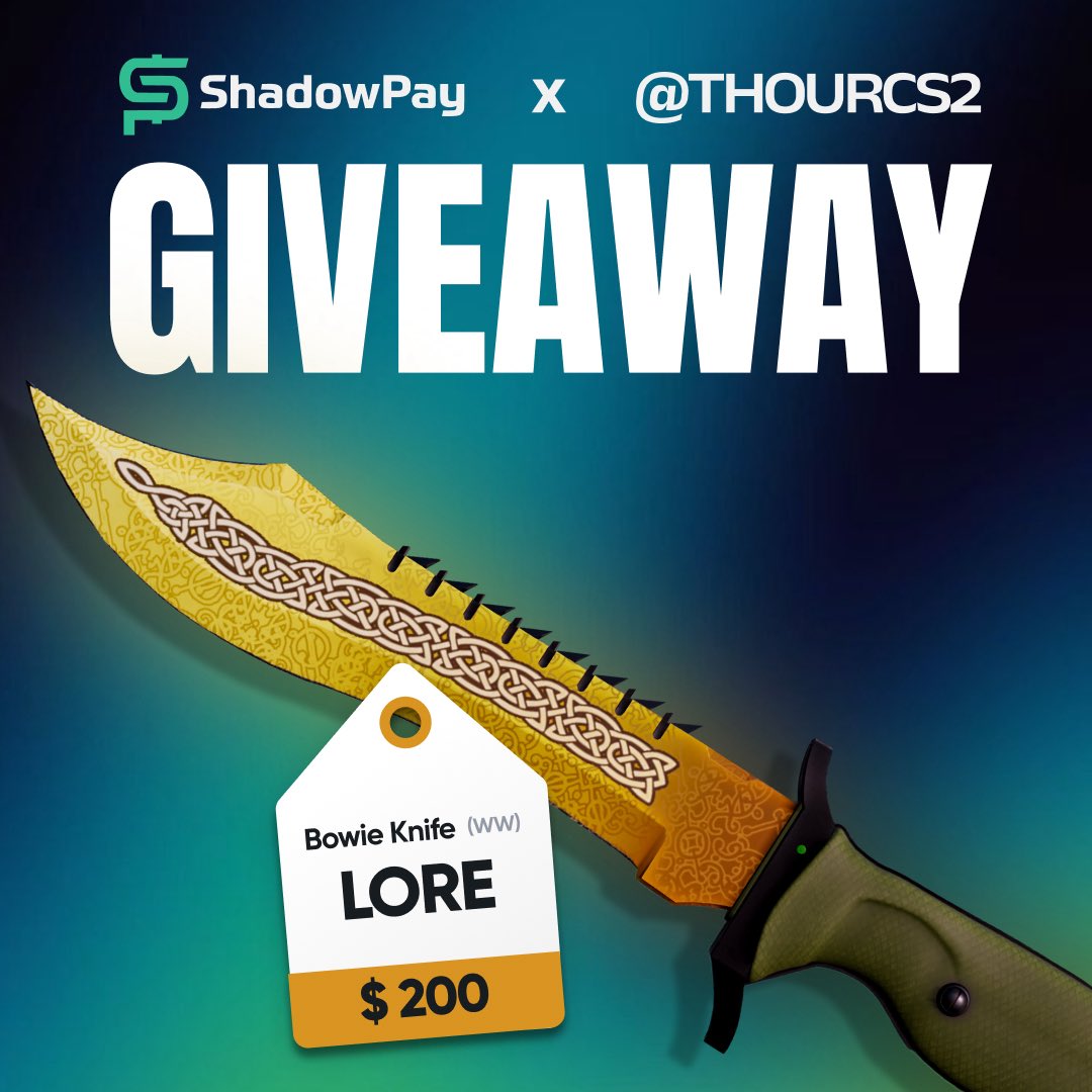 CS2 Giveaway - Bowie Knife | Lore 🌟

- Follow <a href="/ThourCS2/">Thour</a> &amp; <a href="/ShadowPaycom/">ShadowPay</a>
- Like 🩵 and Retweet 🔁
- Tag 2 Friends 🫂

Winner will be announced on 9th June, Good Luck 🤞