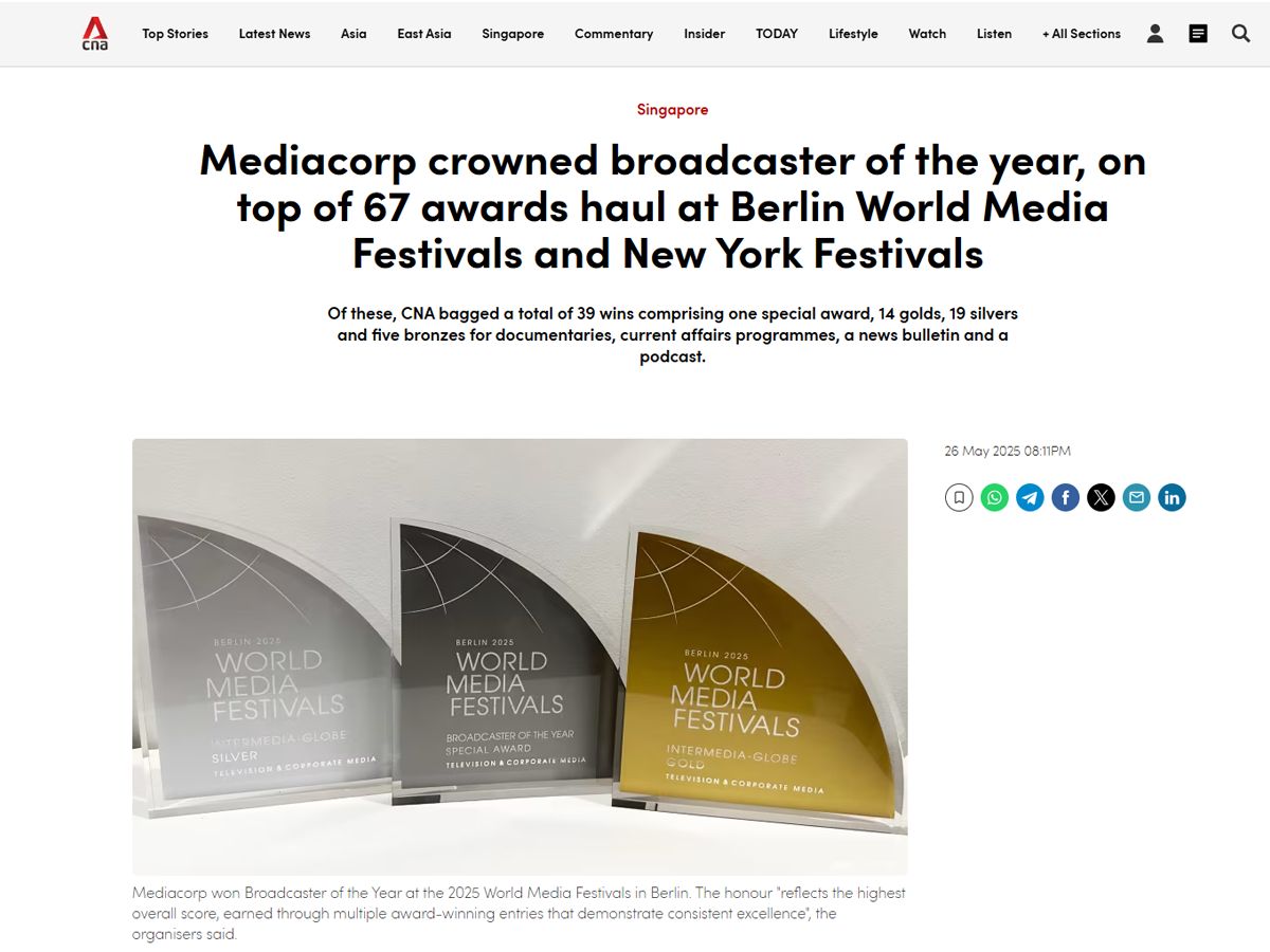 Congratulations to CNA and Mediacorp on their incredible success at the WMF! We're proud to collaborate with CNA through AI SmartCut, a tool powered by VoiceInteraction’s technology that enables automatic clipping of news segments.

📖 Read more: bit.ly/3ZaeJwN