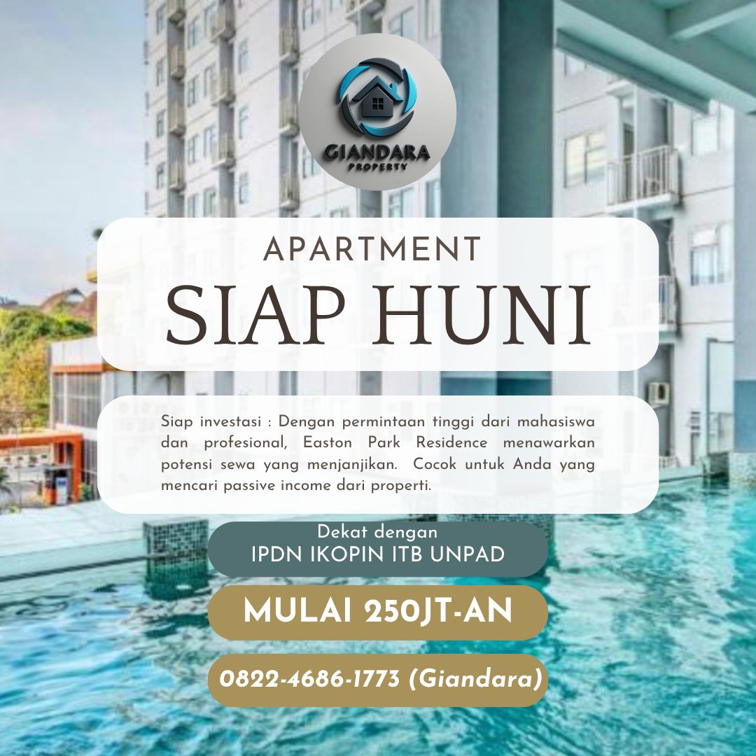 GIANDARA02's tweet photo. Apartemen siap huni 
https://t.co/w9kmrSaddm

#apartemendisewa 
#jatinangor 
#sorotan https://t.co/CnqBIWXU0b