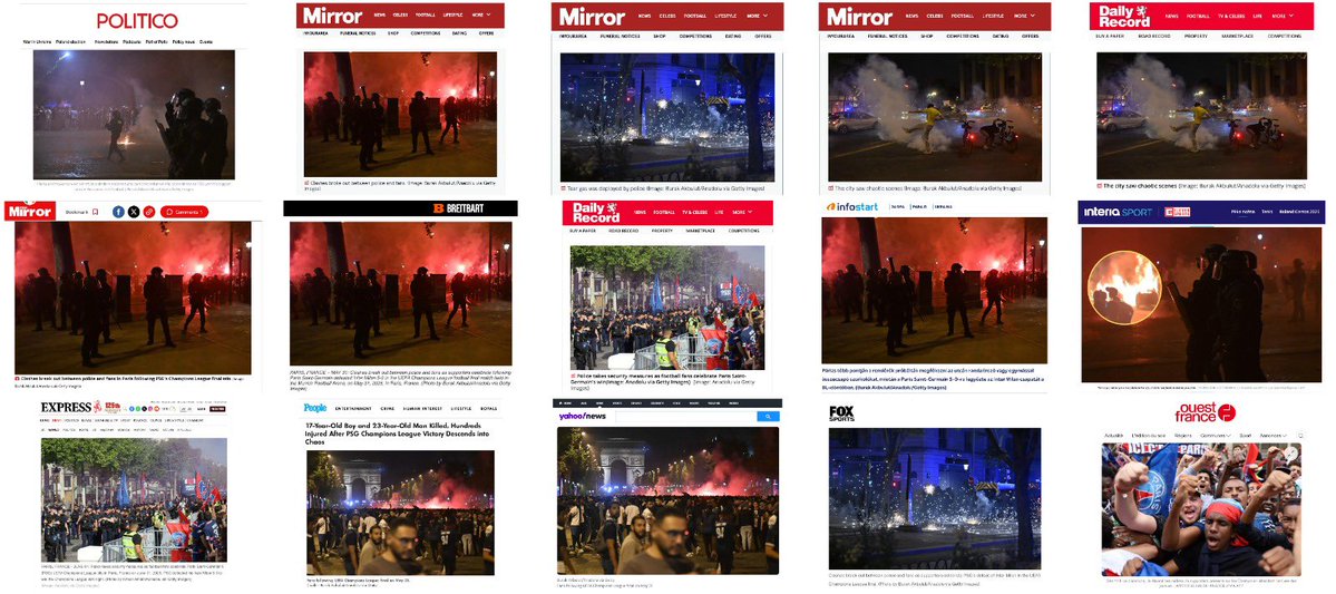 Paris Saint-Germain (PSG) and Inter faced off in Munich in the UEFA Champions League Final.

The hooliganism that erupted in the streets of Paris was broadcast to the world through lens of the Anadolu.