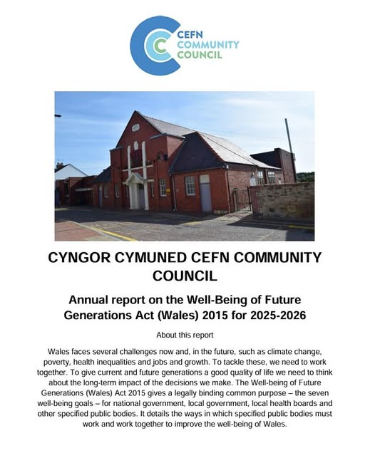 Cefn Community Council (@cefncouncil) on Twitter photo Cefn Community Council Wellbeing Annual Report 2025–26 is live!
Highlights: Budget, Community Projects, Grants, Councillor Updates & 2026 Plans.
Read: cefncommunitycouncil.gov.uk/wp-content/upl…
Contact 01978 821298 clerk@cefncommunitycouncil.gov.uk
#CefnCommunityCouncil #Wrexham Cefn Community Council Wellbeing Annual Report 2025–26 is live!
Highlights: Budget, Community Projects, Grants, Councillor Updates & 2026 Plans.
Read: cefncommunitycouncil.gov.uk/wp-content/upl…
Contact 01978 821298 clerk@cefncommunitycouncil.gov.uk
#CefnCommunityCouncil #Wrexham