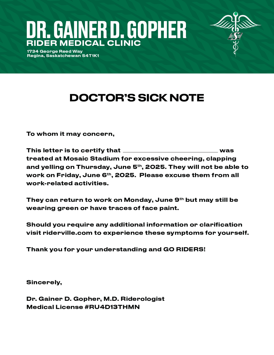 🚨 PUBLIC SERVICE ANNOUNCEMENT 🚨

Dr. Gainer, World renowned Riderologist has a message for you‼️ Please read ahead of time and make appointments 😌