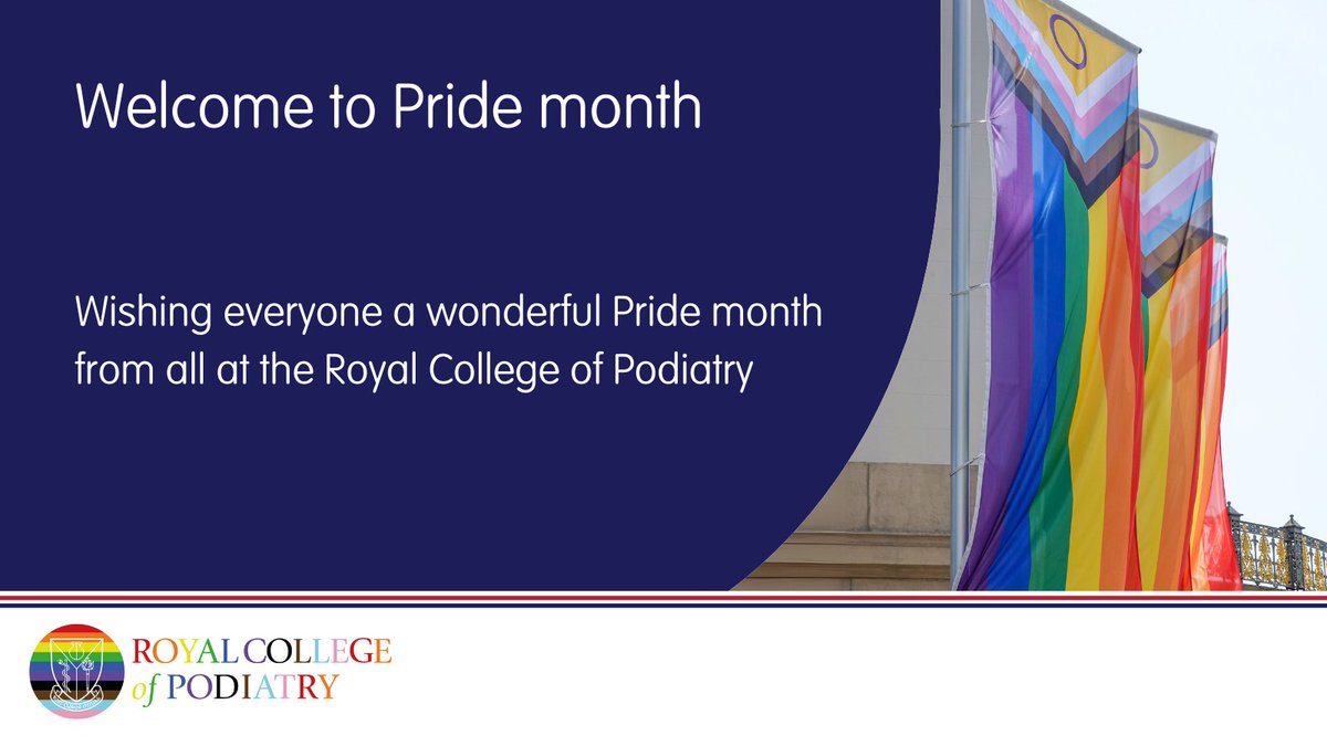Wishing everyone a wonderful Pride month from all at the Royal College of Podiatry #pride2025