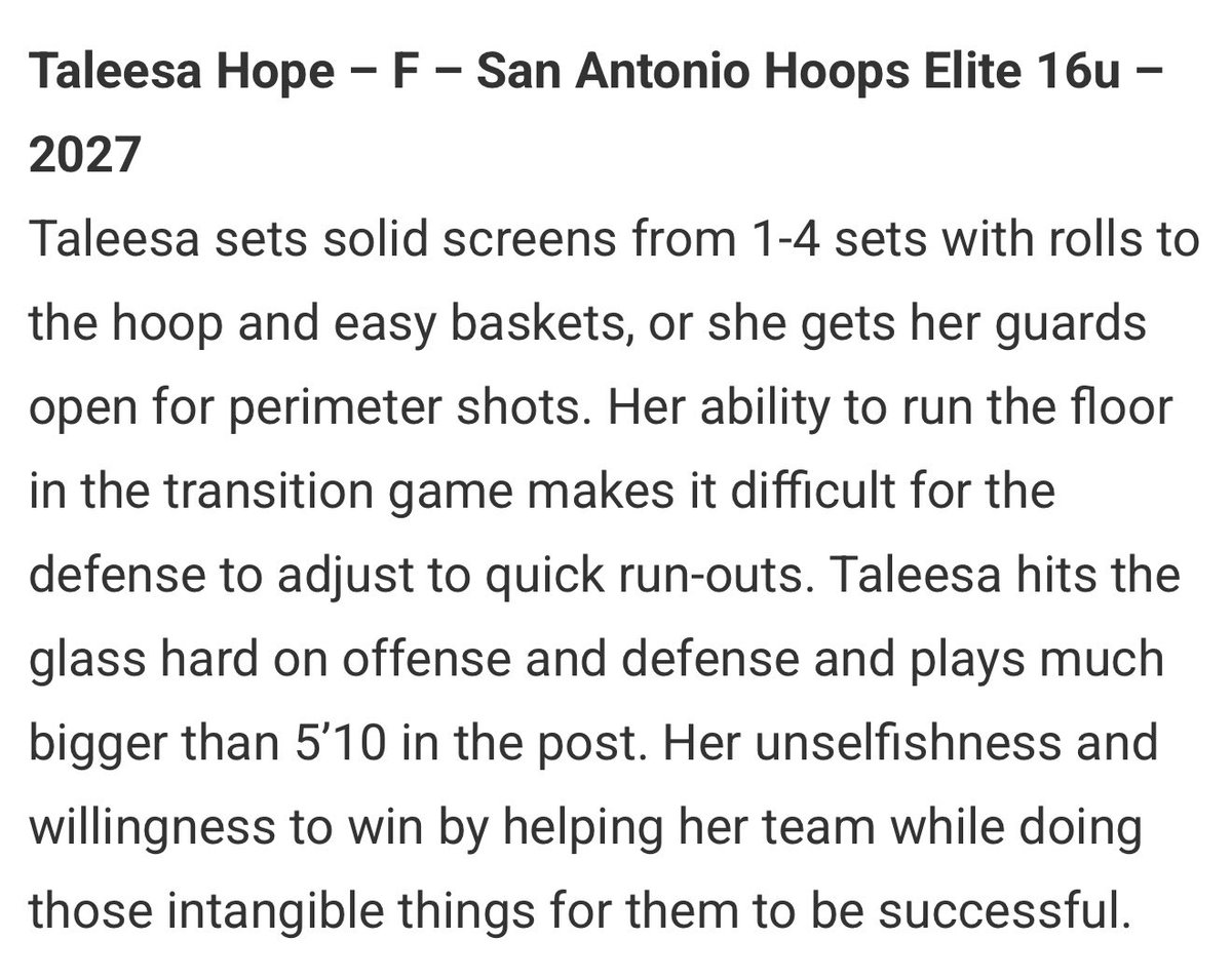 TaleesaHope's tweet image. Forgot to post this from The Prime Event Texas 🏀
Thank you @JrAllStarTexas