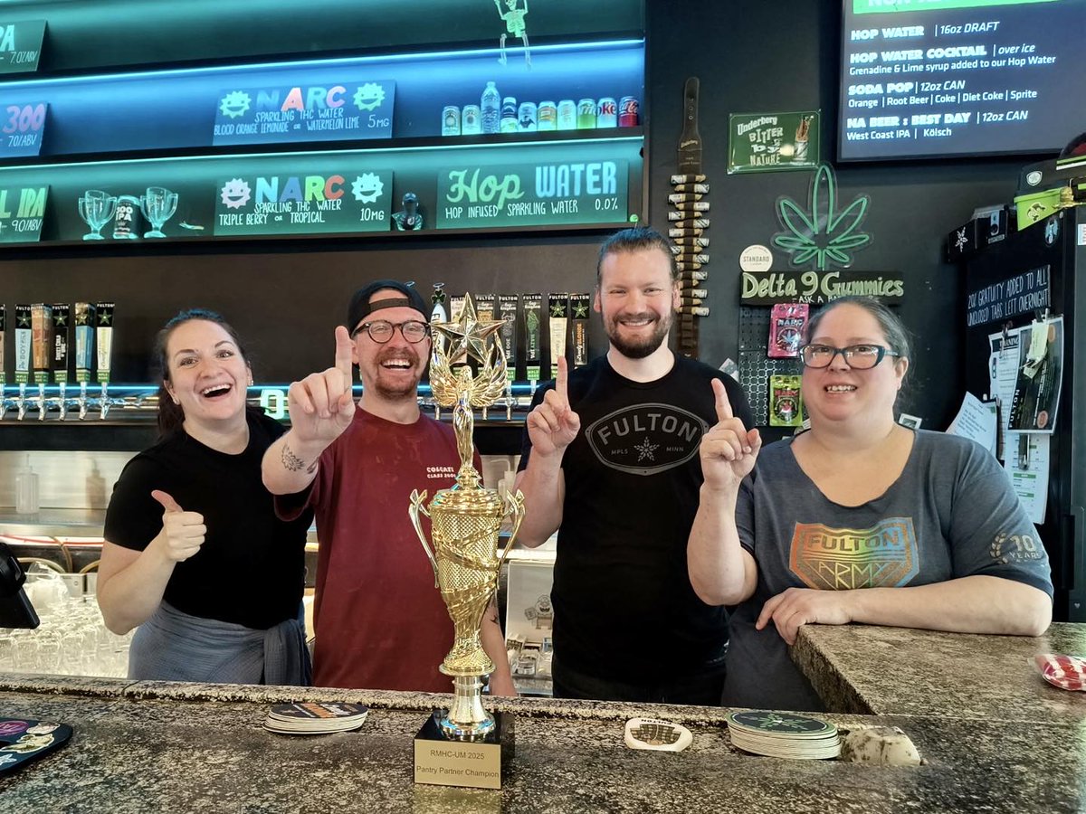 Ronald McDonald House Charities, Upper Midwest (@rmhuppermidwest) on Twitter photo They're #1! They're #1! 🏆 Congrats & TY to the crew at <a href="/fultonbeer/">Fulton Beer</a> for collecting the most pantry donations during Battle of the Breweries - and S/O to <a href="/excelsiorbrew/">Excelsior Brewing</a> for coming out on top in fundraising! When local breweries compete to support local nonprofits, everybody wins. They're #1! They're #1! 🏆 Congrats & TY to the crew at <a href="/fultonbeer/">Fulton Beer</a> for collecting the most pantry donations during Battle of the Breweries - and S/O to <a href="/excelsiorbrew/">Excelsior Brewing</a> for coming out on top in fundraising! When local breweries compete to support local nonprofits, everybody wins.