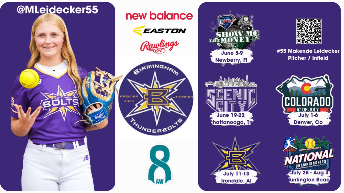 Makenzie Leidecker (@mleidecker55) on Twitter photo Summer schedule with <a href="/Bolts_2029/">Birmingham Thunderbolts Whitaker 2029/2011</a>!
#boltsboom #bhmboltsmade
<a href="/FastpitchPower/">Fastpitch Power</a> <a href="/LineDsoftball/">Line Drive Media</a>
<a href="/ExtraInningSB/">EXTRA INNING SOFTBALL</a> <a href="/SBRRetweets/">Softball Recruiting Reposts</a>
<a href="/CoastRecruits/">Coast 2 Coast Recruits</a> <a href="/BHMBoltsOrg/">Birmingham Thunderbolts Organization</a>
<a href="/SoftballDown/">Down South Softball</a> <a href="/LegacyLegendsS1/">Legacy & Legends Softball</a>
<a href="/los_stuff/">Carlos Arias</a> <a href="/PrepSoftball/">Prep Softball ๐ฅ</a> Summer schedule with <a href="/Bolts_2029/">Birmingham Thunderbolts Whitaker 2029/2011</a>!
#boltsboom #bhmboltsmade
<a href="/FastpitchPower/">Fastpitch Power</a> <a href="/LineDsoftball/">Line Drive Media</a>
<a href="/ExtraInningSB/">EXTRA INNING SOFTBALL</a> <a href="/SBRRetweets/">Softball Recruiting Reposts</a>
<a href="/CoastRecruits/">Coast 2 Coast Recruits</a> <a href="/BHMBoltsOrg/">Birmingham Thunderbolts Organization</a>
<a href="/SoftballDown/">Down South Softball</a> <a href="/LegacyLegendsS1/">Legacy & Legends Softball</a>
<a href="/los_stuff/">Carlos Arias</a> <a href="/PrepSoftball/">Prep Softball ๐ฅ</a>