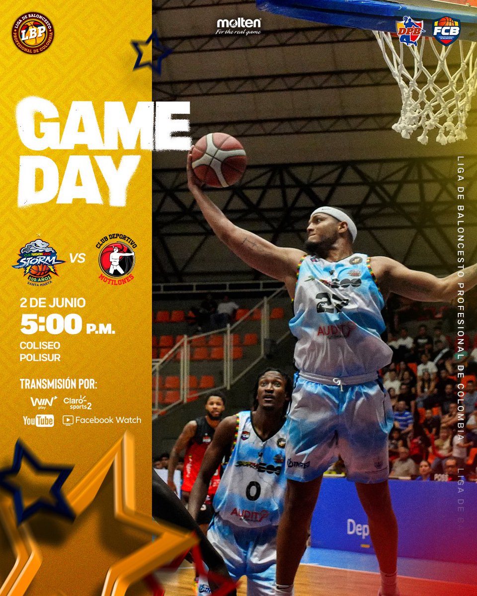 GAME DAY 📺

Storm 🌩️ vs Motilones 🏹

#BaloncestoDeColombia🇨🇴
