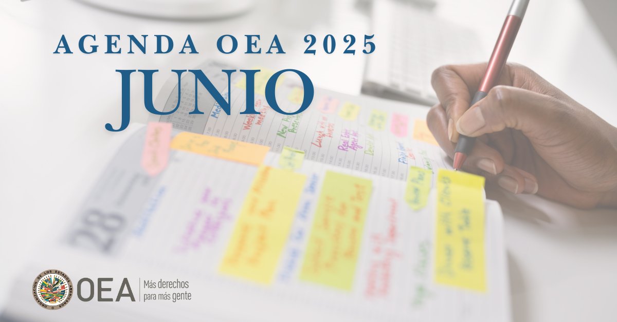 🔍 ¿Buscas actividades que generen impacto en la región? Explora eventos, talleres y cursos que impulsan el desarrollo, la democracia, la seguridad y los derechos humanos. 

🗓️ Conoce todo lo que incluye la #AgendaOEA de #JUNIO 👉 us1.campaign-archive.com/?e=[UNIQID]&u=…