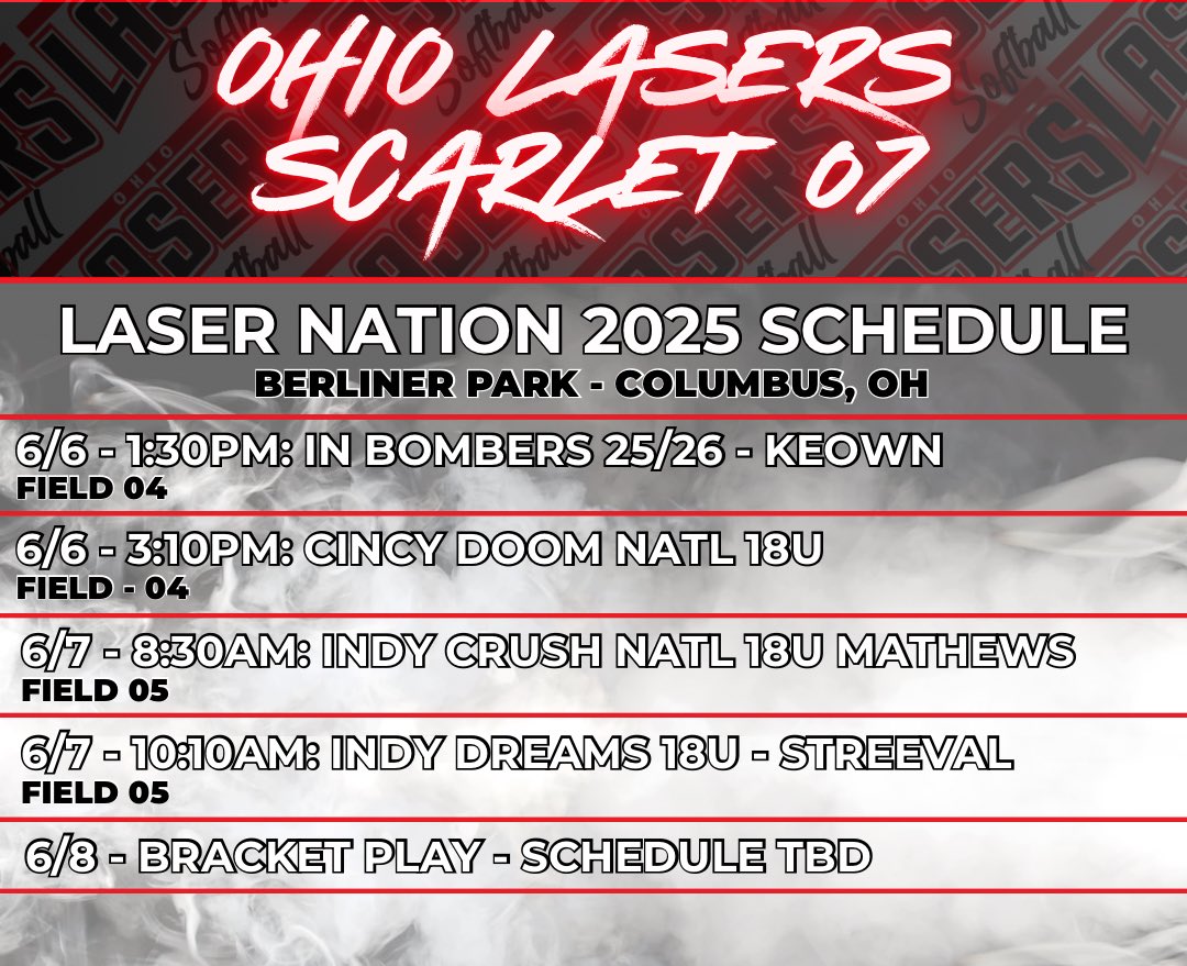 LasersScarlet07's tweet photo. Come check out our uncommitted 2026s at @LaserShowcase this weekend at Berliner Park in Columbus!
@ShowcaseSheer @ExtraInningSB @LineDsoftball @CoastRecruits @LegacyLegendsS1 https://t.co/i191NPjjZX