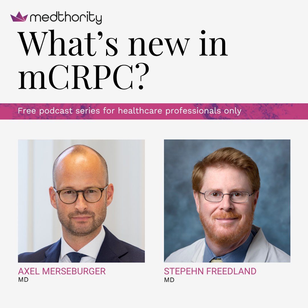Medthority (@medthority) on Twitter photo Listen to <a href="/SFreedlandMD/">Stephen Freedland, MD</a> and <a href="/amerseburger/">Axel S. Merseburger</a> discuss personalised medicine, molecular testing, and improving patient quality of life in #mCRPC with NEW podcast episodes #ProstateCancer #Oncology #Podcast #MedX
ow.ly/bTEP50W2oIr Listen to <a href="/SFreedlandMD/">Stephen Freedland, MD</a> and <a href="/amerseburger/">Axel S. Merseburger</a> discuss personalised medicine, molecular testing, and improving patient quality of life in #mCRPC with NEW podcast episodes #ProstateCancer #Oncology #Podcast #MedX
ow.ly/bTEP50W2oIr