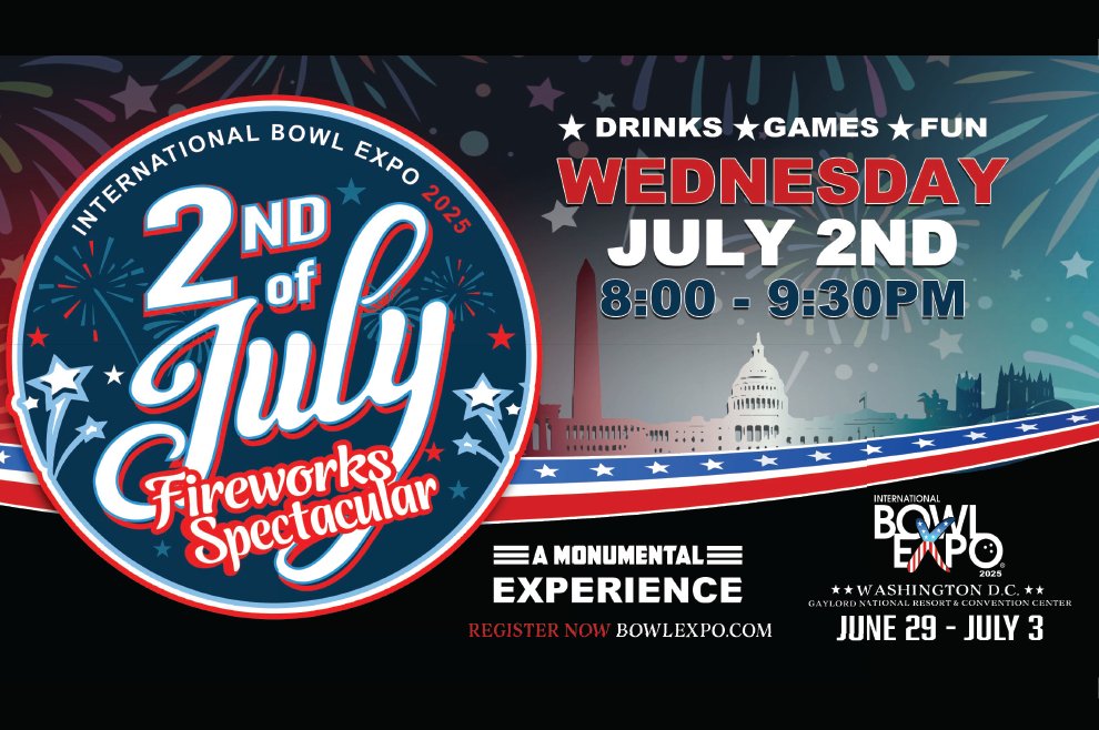 Join us for a festive night featuring fun, games, drinks, and a dazzling fireworks show. It’s the perfect way to relax, network, and enjoy the summer evening with fellow attendees. Register now at bowlexpo.com. #bowlexpo25