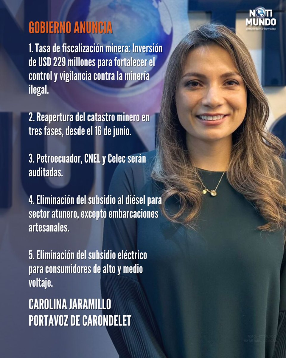 🇪🇨#Ecuador | La consultora política y comunicadora, Carolina Jaramillo, fue oficializada como la nueva portavoz del Gobierno. 

Desde el Palacio de Carondelet, hizo 5 anuncios. 

🔗fmmundo.com/notimundo/poli…