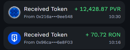 As announced earlier here are the Master Miner (RON) and PVR Land (PVR) passive gains from just holding these top-tier NFTs. Thank you <a href="/ronencoin/">Ronen Mining Network</a> looking forward to the future of this project.

Ronen is a Store of Value