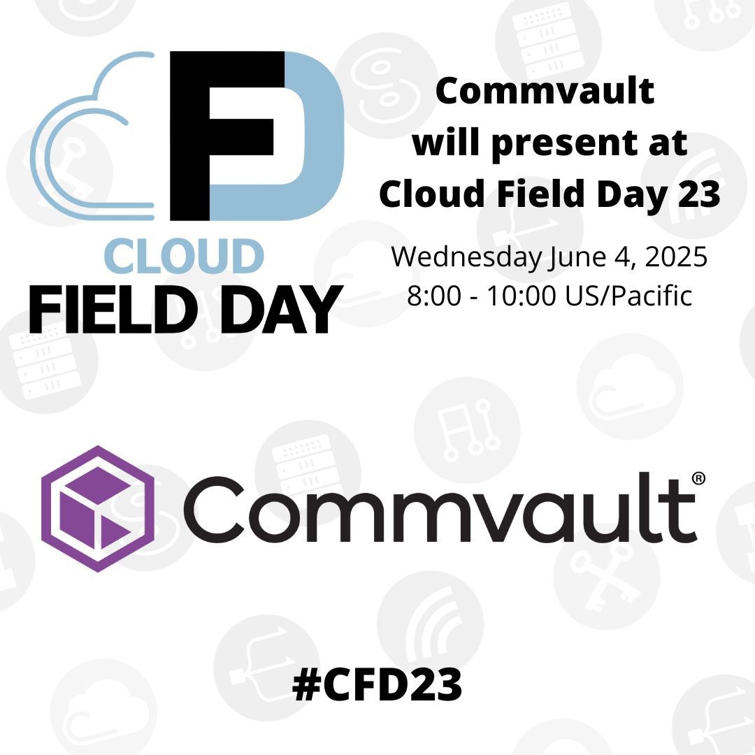Tech Field Day || AIIFD2 - 4/22 thru 4/25 (@techfieldday) on Twitter photo This Wednesday, tune in to see <a href="/Commvault/">Commvault</a> present at Cloud Field Day ☁️ 📺 !
LinkedIn Page 🔹 buff.ly/Rzck712
Techstrong TV 📺 buff.ly/A8OOQoj
<a href="/TechFieldDay/">Tech Field Day | Cloud Field Day 23: 6/4 - 6/5</a> <a href="/DemitasseNZ/">Alastair Cooke</a> #CFD23 #CloudResilience #CloudSecurity This Wednesday, tune in to see <a href="/Commvault/">Commvault</a> present at Cloud Field Day ☁️ 📺 !
LinkedIn Page 🔹 buff.ly/Rzck712
Techstrong TV 📺 buff.ly/A8OOQoj
<a href="/TechFieldDay/">Tech Field Day | Cloud Field Day 23: 6/4 - 6/5</a> <a href="/DemitasseNZ/">Alastair Cooke</a> #CFD23 #CloudResilience #CloudSecurity