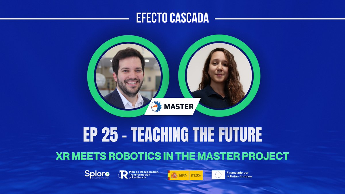 🎓EP 25: Teaching the Future – XR Meets Robotics 
How is immersive tech transforming education?
The minds behind <a href="/MasterXR_EU/">Master_XR</a> introduce the initiative and its mission to revolutionize robotics training.

🎧 Listen now: youtu.be/CPeBUtMxOl8

#EfectoCascada #Podcast