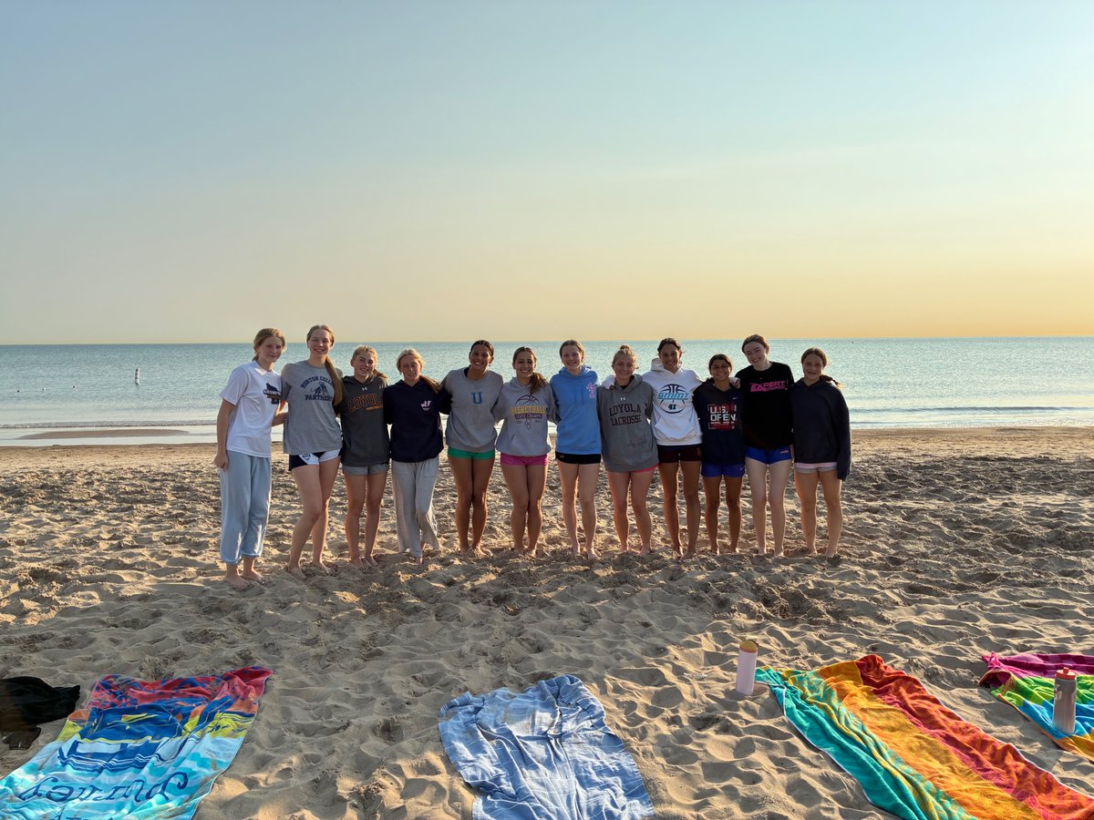 6AM kick off summer camp ☀️⏰ First beach workout in the books — speed, agility, strength, and yoga. Setting the tone for a strong summer. #WeWantItMore #BeachWorkout  #SeniorLeaders #HardWorkPaysOff