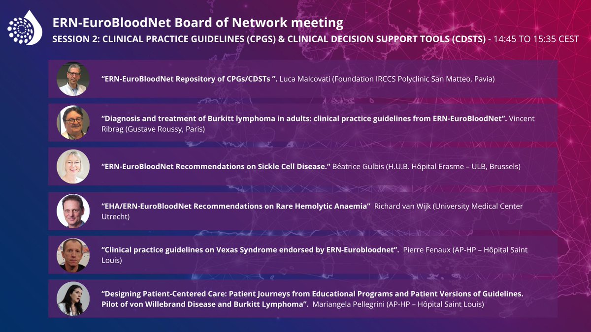 ERN EuroBloodNet (@erneurobloodnet) on Twitter photo The ERN-EuroBloodNet meeting will take place during the #EHA2025 Congress, the biggest event on hematology in Europe!​​🩸🌍
🎯If you are an <a href="/ERNEuroBloodNet/">ERN EuroBloodNet</a> Member, Affiliated partner or ePAG, don't miss this opportunity!
​🔗​Info and registrations: bit.ly/4dGtUnj The ERN-EuroBloodNet meeting will take place during the #EHA2025 Congress, the biggest event on hematology in Europe!​​🩸🌍
🎯If you are an <a href="/ERNEuroBloodNet/">ERN EuroBloodNet</a> Member, Affiliated partner or ePAG, don't miss this opportunity!
​🔗​Info and registrations: bit.ly/4dGtUnj