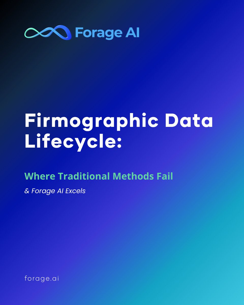 _Forage_AI's tweet image. How much revenue are you losing to outdated firmographic data? 🤔

Traditional data providers deliver quarterly snapshots while your market evolves daily. Time to upgrade your intelligence.

Discover why market leaders are switching 👇

#FirmographicData #B2BGrowth