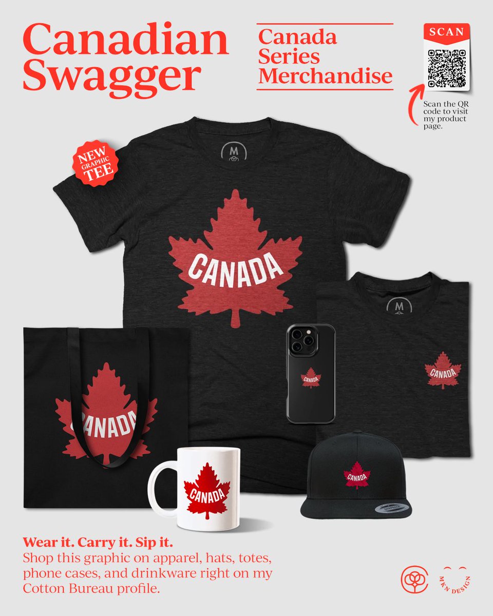 Wear it. Carry it. Sip it. Shop this Canadian Maple Leaf on apparel, hats, totes, phone cases, and drinkware right on my Cotton Bureau profile.Scan the QR code or hit the link below to grab these on @cotttonbureau today!

cottonbureau.com/people/michael…