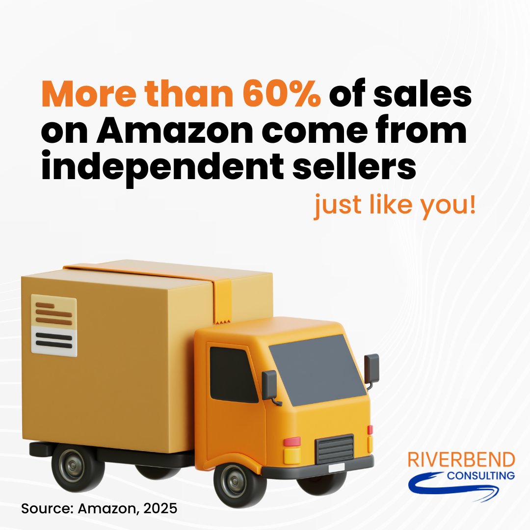 RiverbendConsul's tweet image. Over 60% of Amazon sales come from independent sellers—just like you. 💼

But with visibility comes risk.
Riverbend helps sellers recover from suspensions, fix ASIN issues, and stay compliant.

Need help? We’ve got your back. #AmazonSellers #FBAHelp #RiverbendConsulting