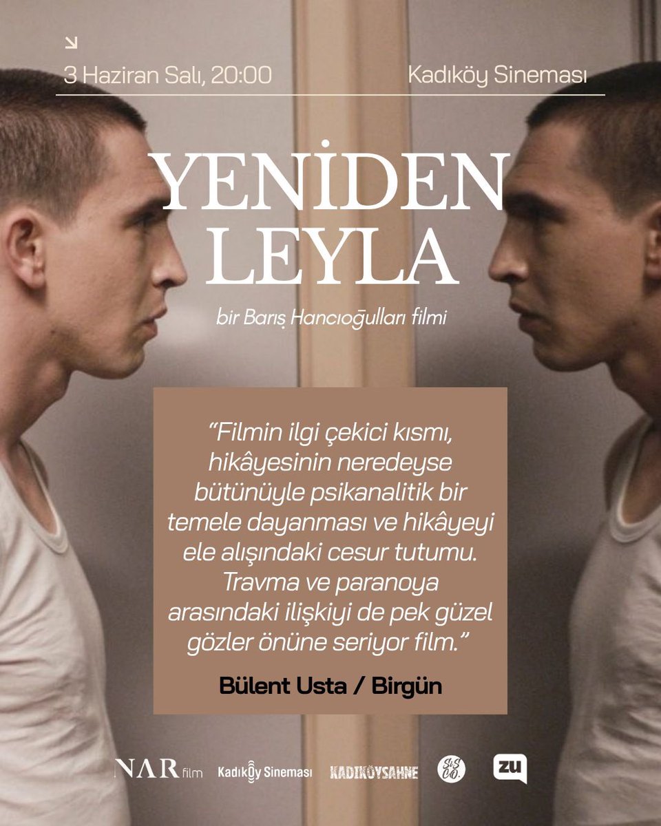 Yarın filmin yönetmeni ve oyuncusuyla birlikte filmin gösteriminden sonra söyleşeceğiz.