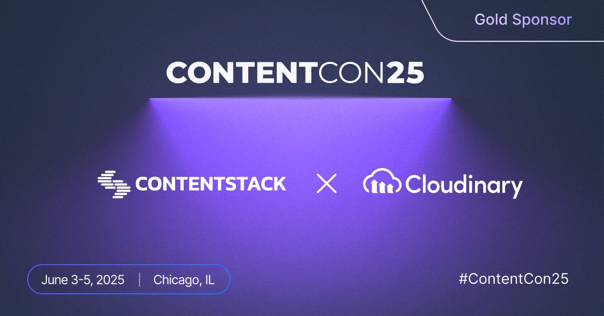 cloudinary's tweet photo. We’re excited to announce our Gold sponsorship for #ContentCon25! 🎉

Join us at @Contentstack’s premier event as we explore the next wave of digital experiences powered by creativity, performance, and possibility.

📅 June 3–5, 2025 | 📍 Chicago, IL

🔗 https://t.co/lzRwazFC3K https://t.co/2ZzDBPuXHB