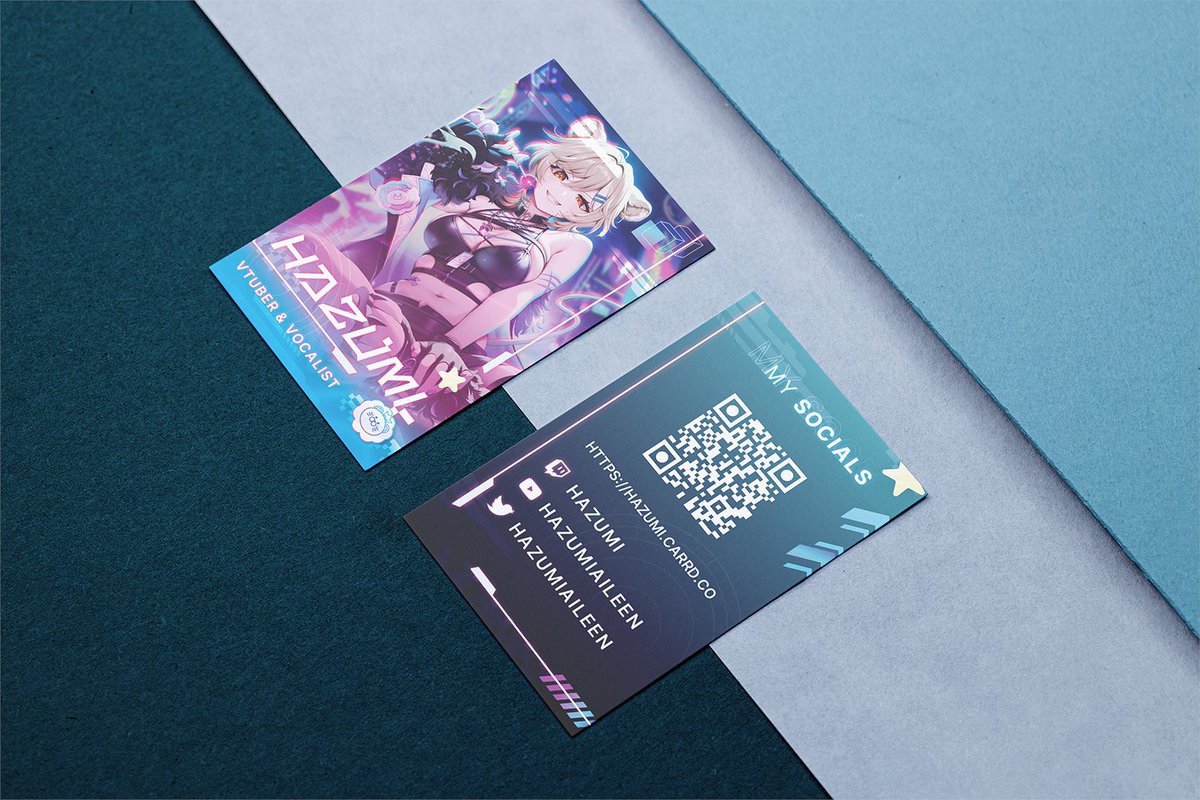 Chrysalia Csilla 🦋✨ Vtuber (@chrysaliacsilla) on Twitter photo 【Vtuber Business Card Showcase】
I got to design a business card for <a href="/hazumiaileen/">Hazumi 🦁⚔️</a> 🦁⚔️
Thank you for trusting me with designing your card and for the commission! 【Vtuber Business Card Showcase】
I got to design a business card for <a href="/hazumiaileen/">Hazumi 🦁⚔️</a> 🦁⚔️
Thank you for trusting me with designing your card and for the commission!