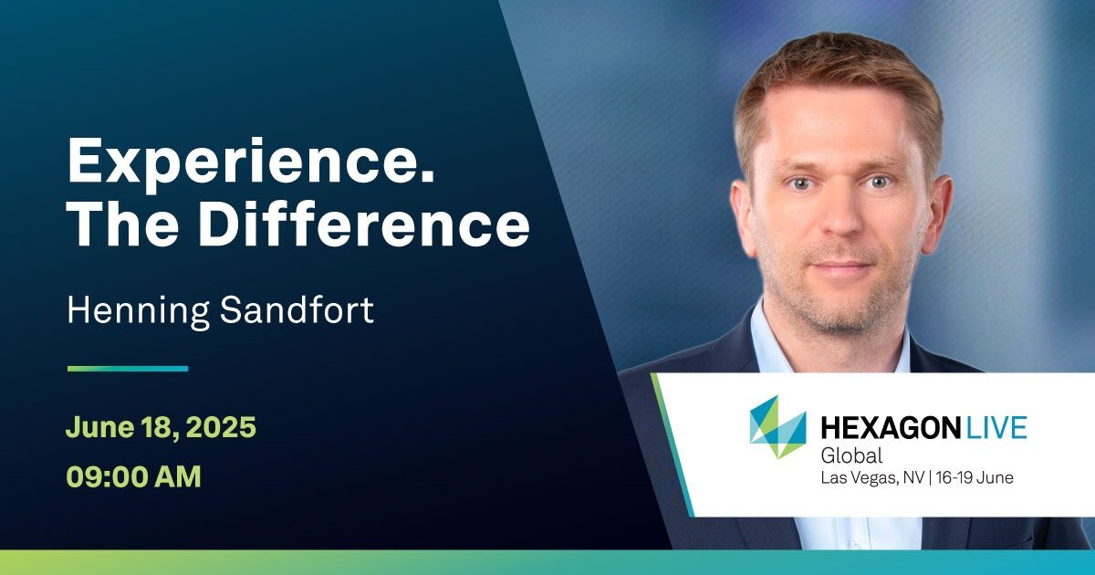 Henning Sandfort's keynote is for you. About you. And about your daily challenges. 
 
And, of course – you knew it – it's about how cutting-edge technologies can transform your work with unprecedented accuracy and efficiency. Don't miss it!

#HexagonLIVE #Innovation #AI