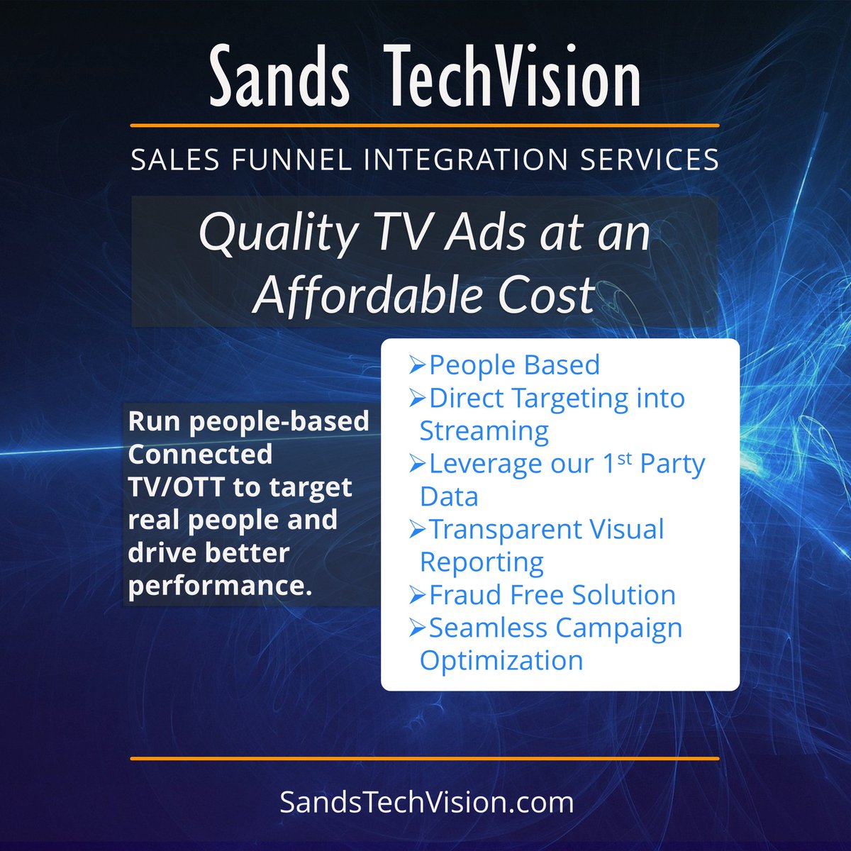 Quality TV Ads at an Affordable Cost
Learn More: 👉 sandstechvision.com/learnmore/soci… 👈