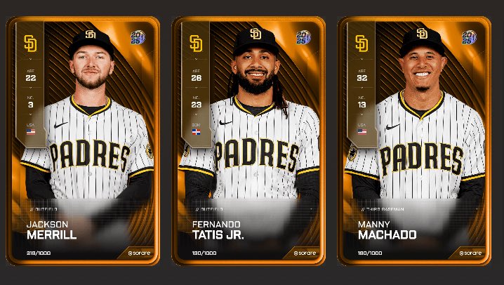 Can't ask for much better with this T1 reward🤩
Completes a very nice Padres stack for my gallery💪 #Sorare #SorareMLB