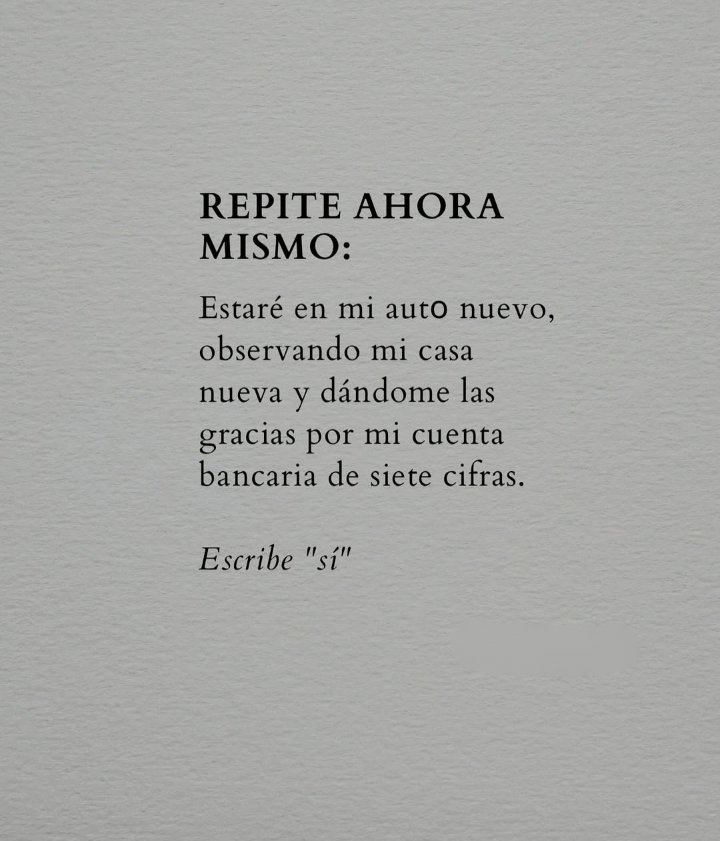 Escribe: Sí 🙏🏻✨ para decretar.