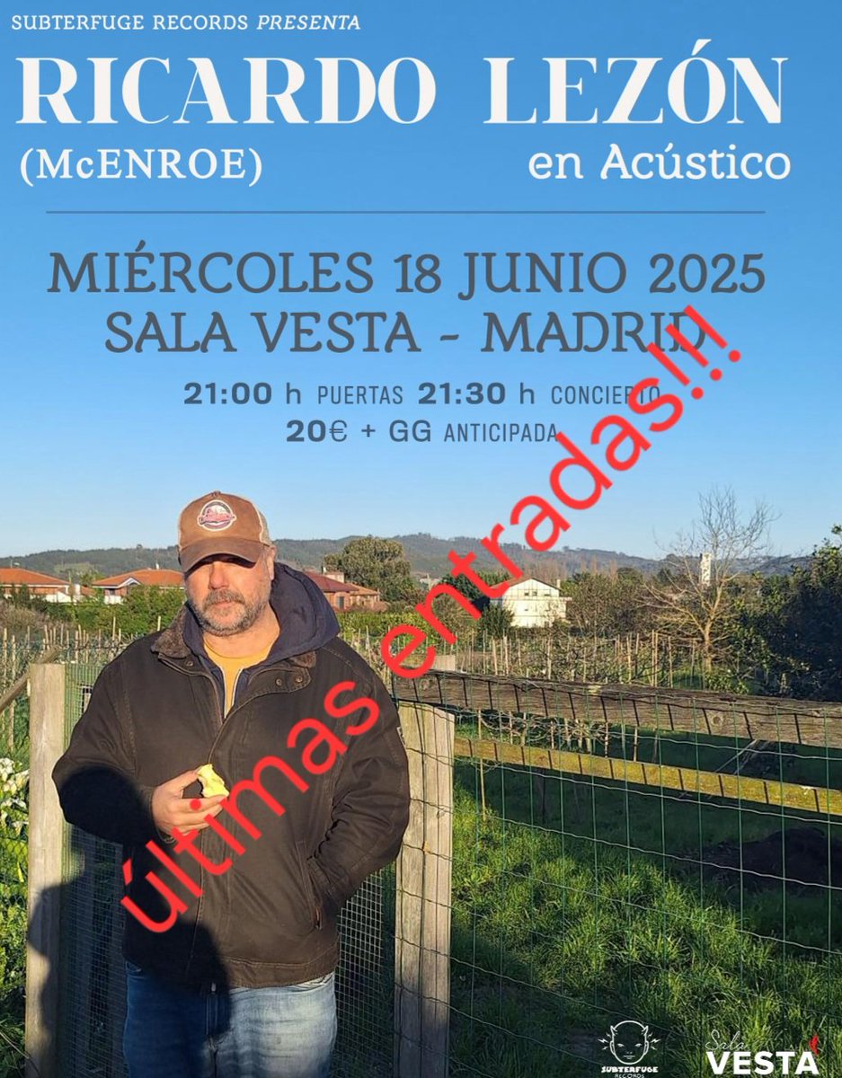 El 18 de Junio presento Cancuone Minimas en la sala Vesta de Madrid, quedan muy poquitas entradas. Por si os apetece.
Salud!