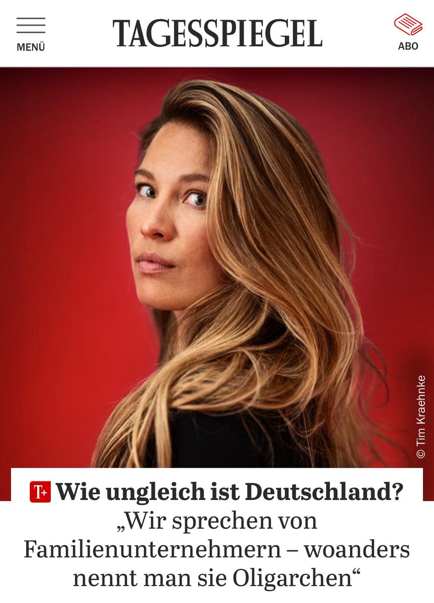Wenn wir Erbschaften unversteuert von einer Generation an die nächste geben, kreieren wir Zustände wie zu Zeiten der Könige und des Adels.

Danke <a href="/Tagesspiegel/">Tagesspiegel</a> für dieses #Interview, in dem ich darüber uvm. sprechen kann. tagesspiegel.de/wissen/wie-ung… (TGS +)