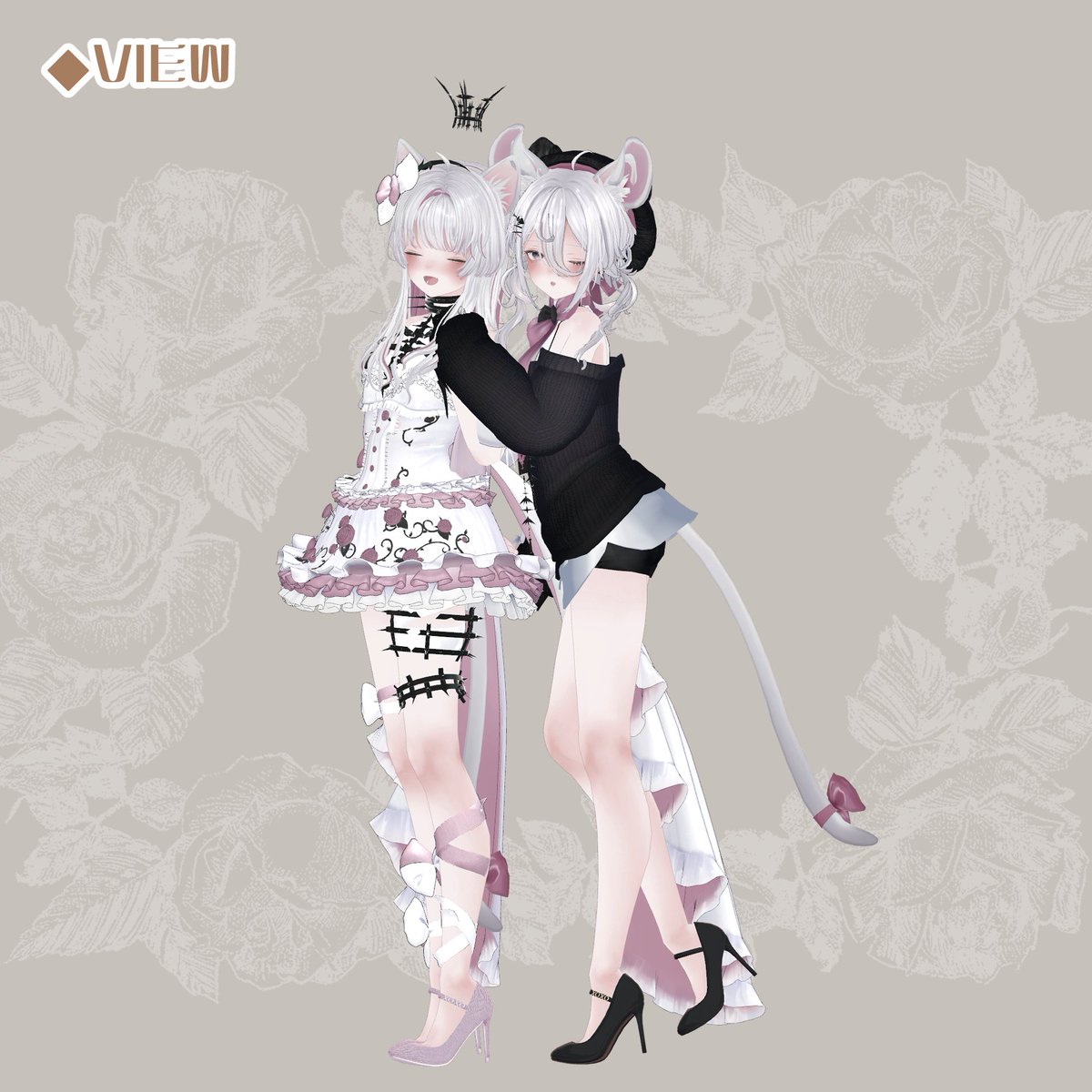 #mumus3d 
【45アバター対応】High heels ~xoxo~ 【MA対応】 #はーもんどすとあ MUMUSちゃん対応しました～👠🐭
非対応衣装着せたいけど、靴が合わないよ～！って時に是非ご活用ください～😊