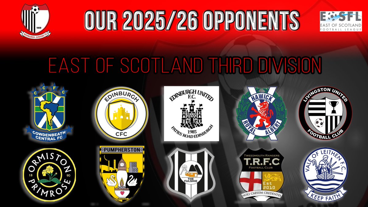 Here are the teams we will be facing for the new season. 👇