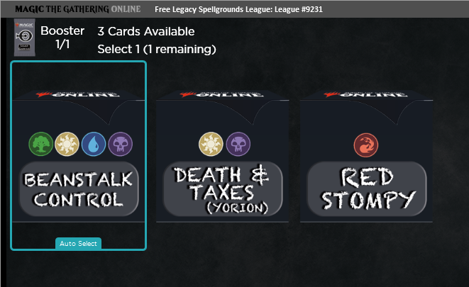 fireshoes's tweet photo. Try Legacy for free on MTGO this week! It's under the Limited tab, then Gauntlet. Join the queue and pick one of the precon deck options, and you're ready to play! #mtg #MTGOCreator https://t.co/Nn683BByqA