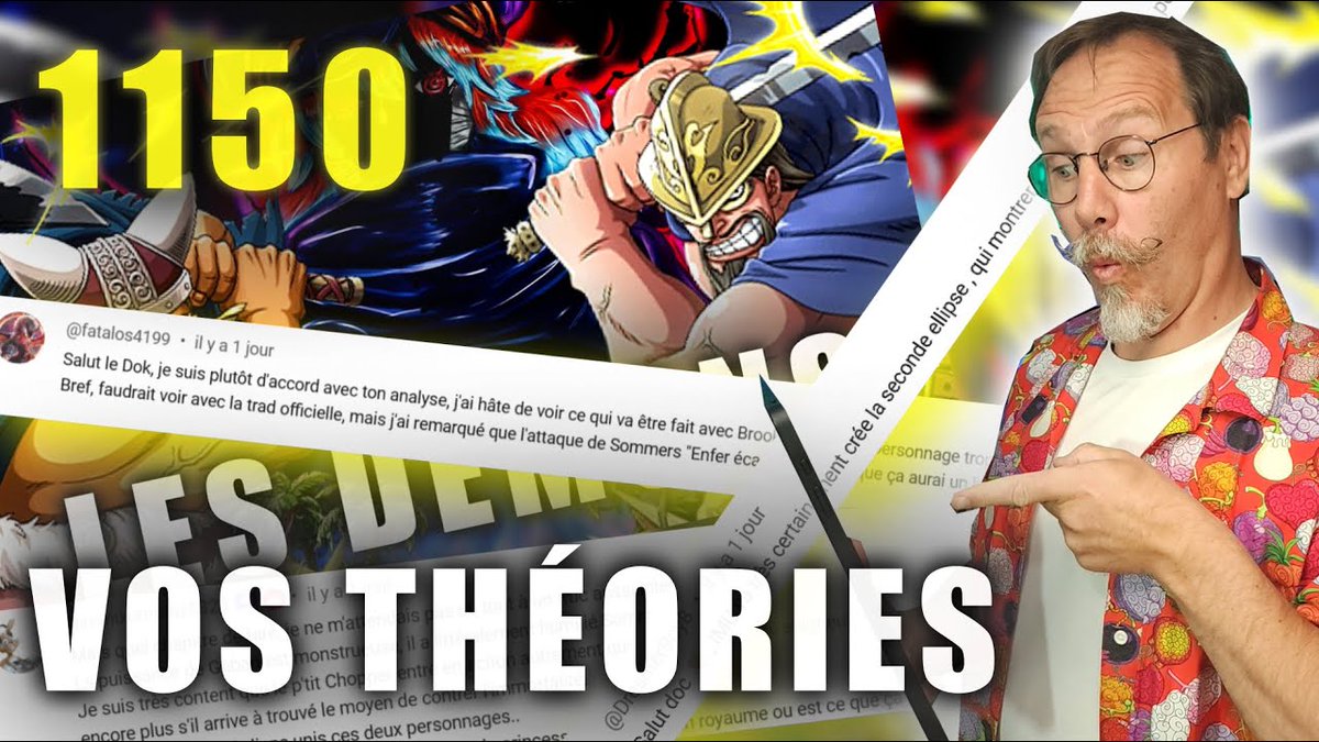 Je reviens a vos théories et commentaires sur le dernier chapitre #onepiece1150
youtu.be/Vn0w9_y3Z-I