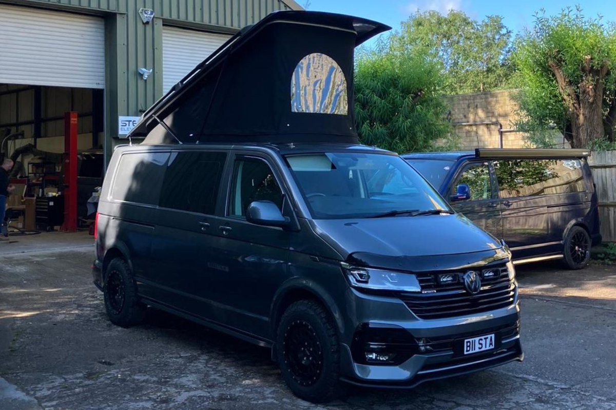 Space-saving innovation meets timeless design!

Make your van adventure-ready with Van &amp; Bus's Stealth Range of Pop Tops. Available now for Ford Transit Custom &amp; VW T5-6.1 campervans

#LowProfileRoof #VanLifeInspo #StealthRange #vanlife #vanlifeproject  vanandbus.co.uk