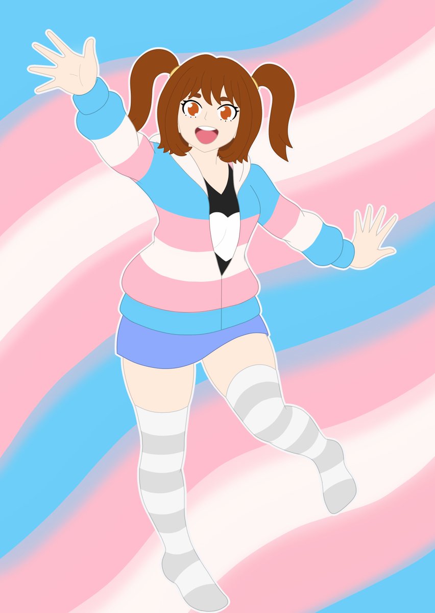 Ms6Bun's tweet photo. Feliz mes del orgullo acá dejo mi dibujo para Franny, te quiero prechocha! 🩵🩷🤍🩷🩵
#FrannyFunnyArt https://t.co/BWQ38rqfrS