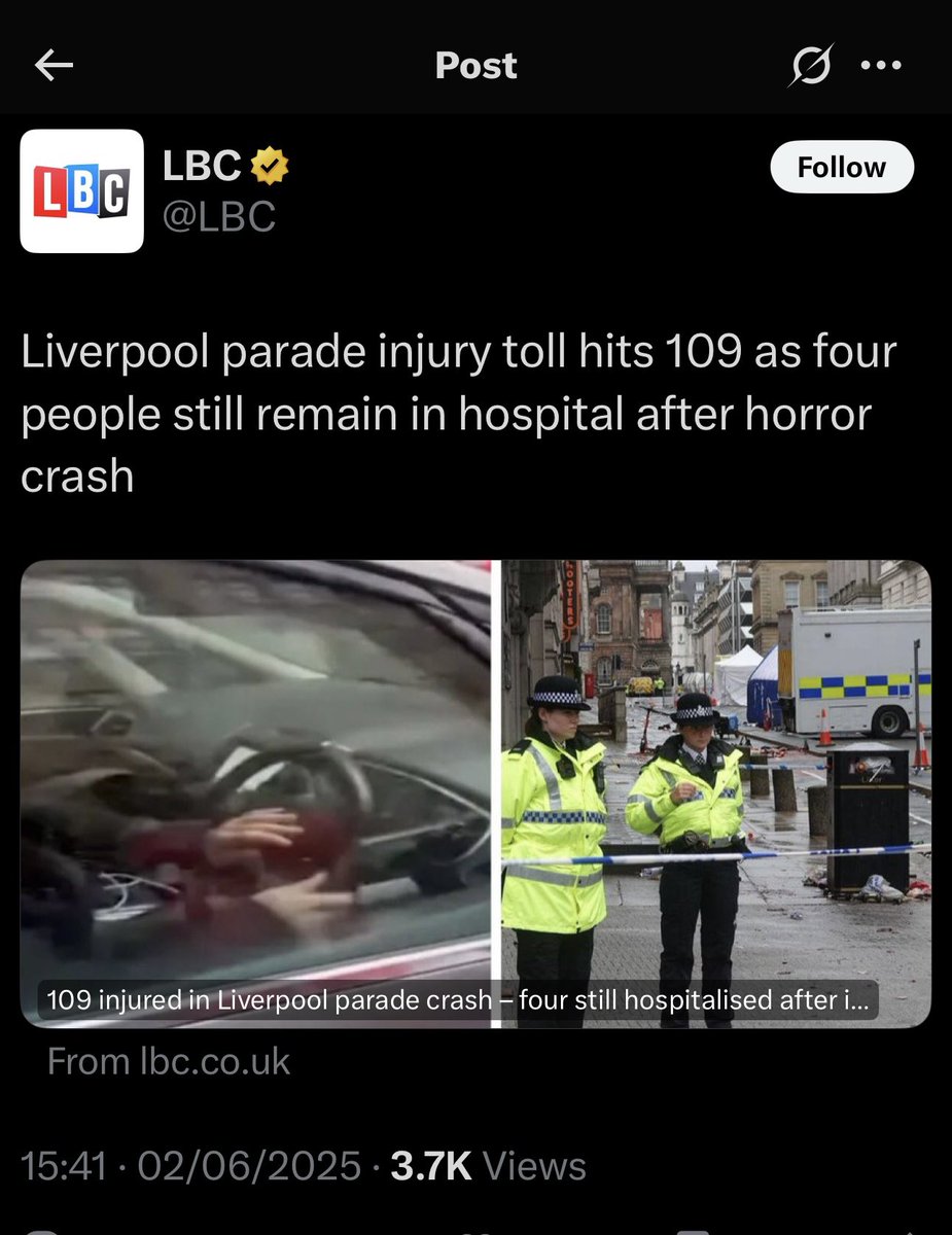 The linguistic gymnastics of British media…It has now somehow become a ‘horror crash.’ As if it happened by accident because Paul Doyle happens to be a lovely family man who lives in a cul-de-sac.

It would have instantly been labelled terrorism had he been Black, Brown, Muslim