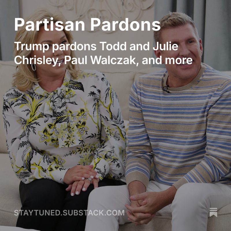 CAFE (@cafedotcom) on Twitter photo Why are Trump's latest pardons so problematic?
"Pardons are now part of a concerted partisan effort to reward loyalists while punishing critics and detractors," writes <a href="/RachelBarkow/">Rachel Barkow</a>.
Read her latest article: cafe.visitlink.me/RGGmVG Why are Trump's latest pardons so problematic?
"Pardons are now part of a concerted partisan effort to reward loyalists while punishing critics and detractors," writes <a href="/RachelBarkow/">Rachel Barkow</a>.
Read her latest article: cafe.visitlink.me/RGGmVG