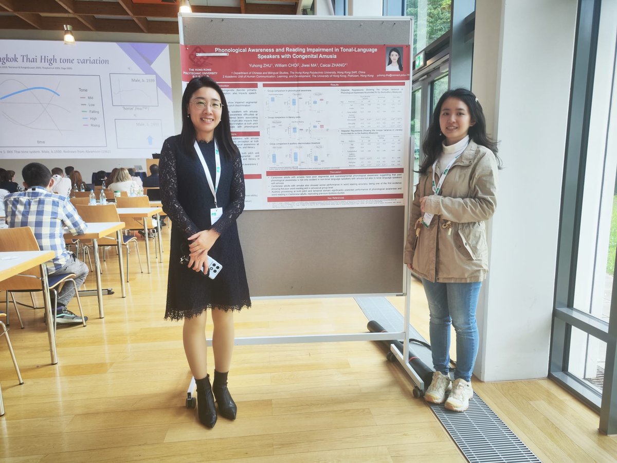 NeuroLML_Lab's tweet photo. 🥳[Conference presentation] PhD student ZHU Yuhong gave a poster presentation titled "Phonological awareness and reading impairment in tonal-language speakers with congenital amusia" at 3rd International Conferences on Tone and Intonation (TAI 2025) https://t.co/m9VY8qdFVk