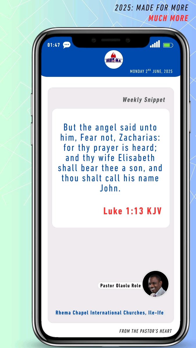 RhemaChapelxIfe's tweet photo. Welcome to the month of #MuchMore. We are sure that God is set to do mighty things for you in this month.
Here is a powerful declaration from the heart of Pastor Olaolu Role.
#RhemaIfe
#MondayMotivation
#WeeklySnippet
#Made4More https://t.co/loWg4KB95p