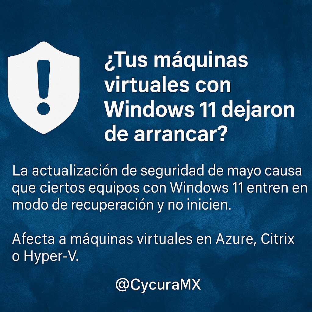 🛡️Otra actualización de Windows que causa problemas

Microsoft acaba de lanzar un parche de emergencia.

Busca corregir un error crítico que deja inutilizables algunas instalaciones de Windows 11 en entornos empresariales.

🖥️ ¿Qué pasó?

La actualización de seguridad de mayo