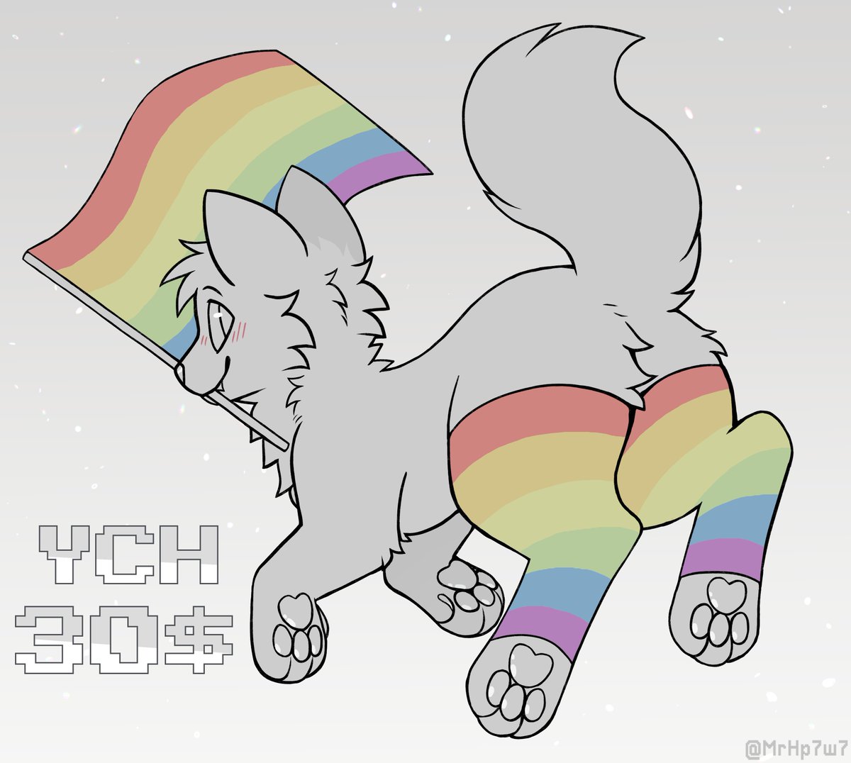 ✨🏳️‍🌈 Pride Month YCH 🏳️‍🌈✨
-Any especies any expression  
-You'll receive also a png version  
-DM if interested!  
-Rts appreciated <3